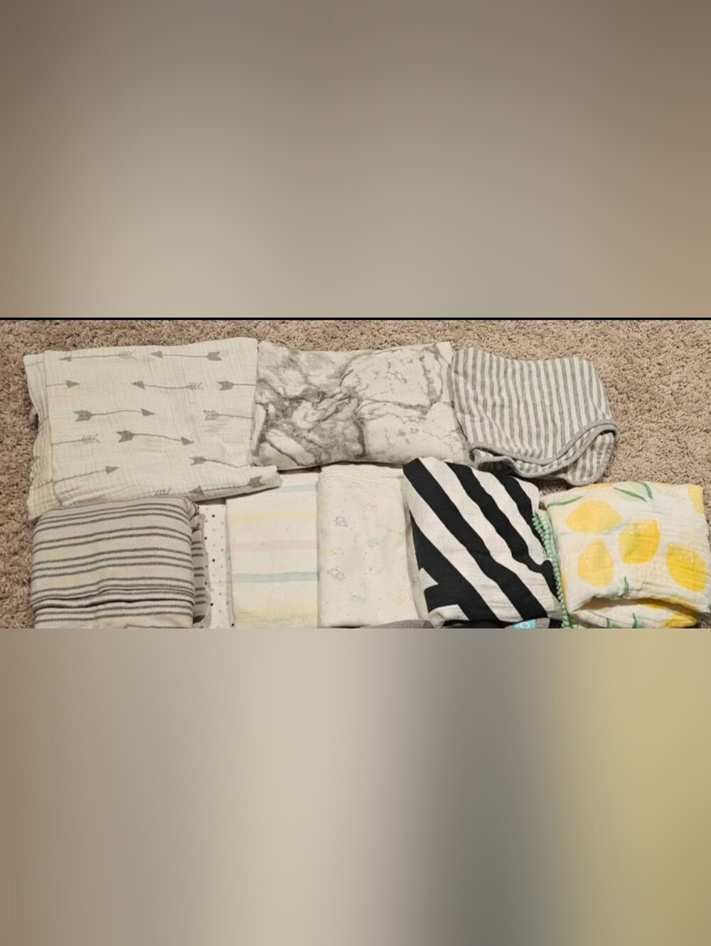 Assorted Neutral and Lemon-Print Pillow Covers - White, Gray & Yellow